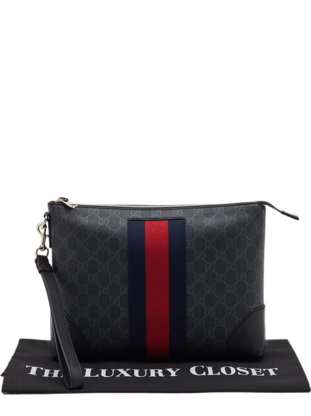Gucci Pre-Owned GG Supreme Clutch - Grau