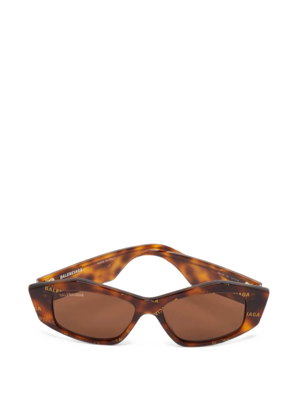Balenciaga Pre-Owned geometric sunglasses - Marrone