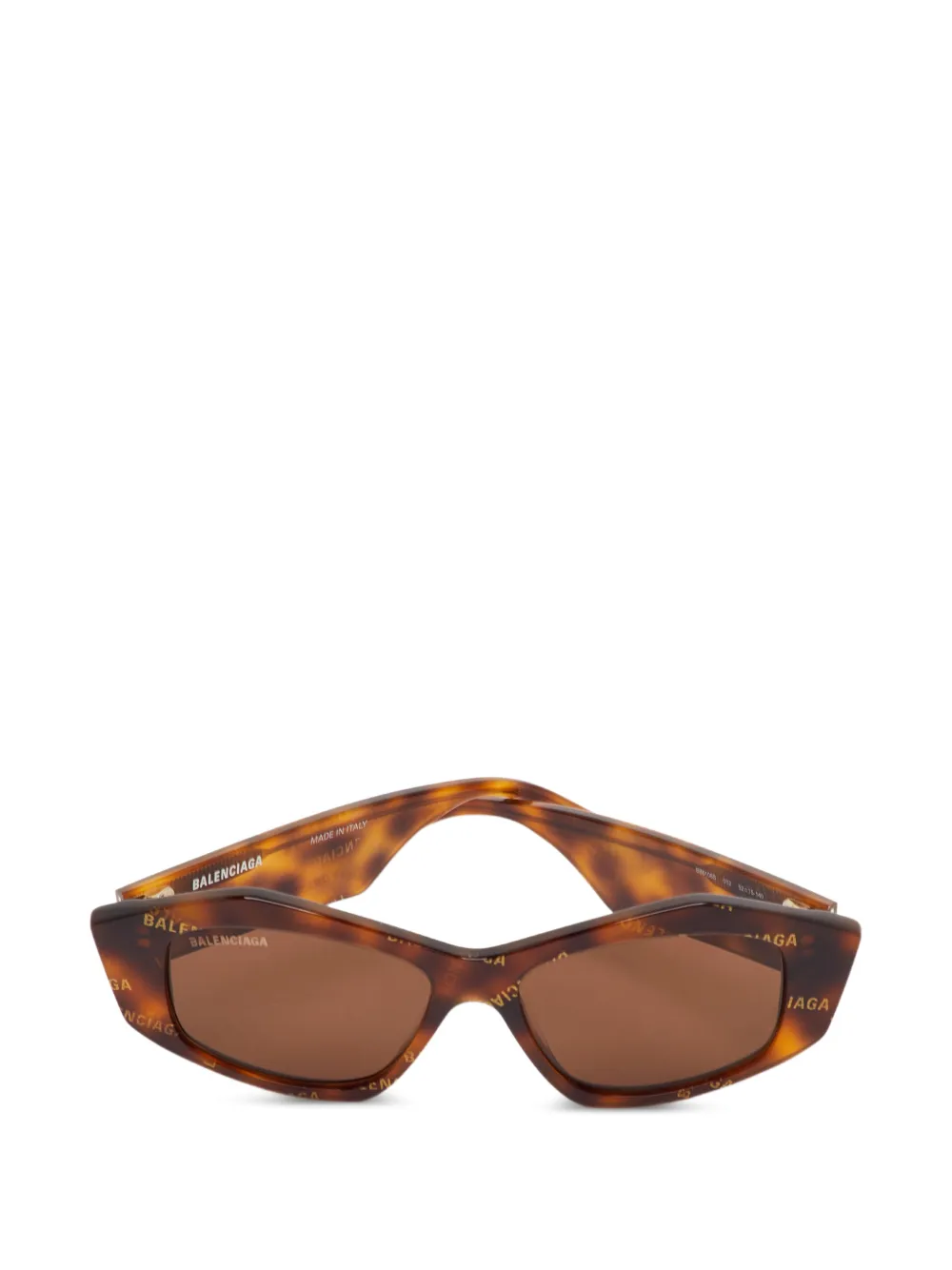 Balenciaga Pre-Owned Geometrische Sonnenbrille - Braun