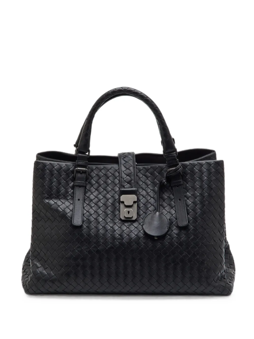 Bottega Veneta Pre-Owned large Roma Intrecciato tote bag - Nero