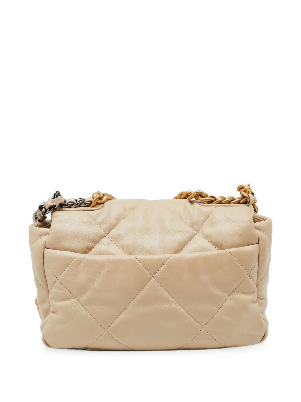 CHANEL Pre-Owned medium C19 quilted calf leather shoulder bag - Neutrals