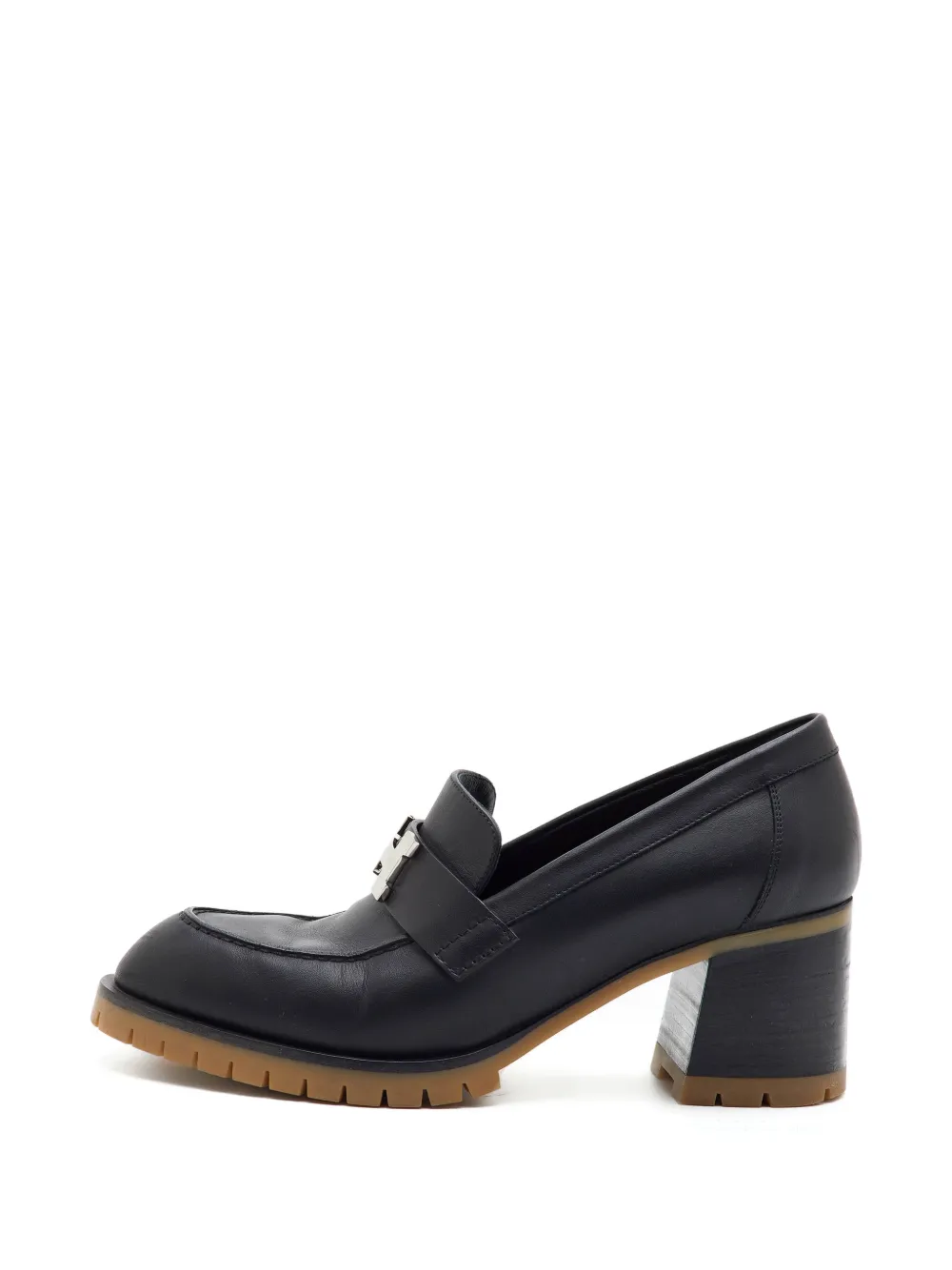 Hermès Pre-Owned Faubourg H clasp loafers - Nero