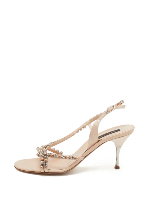 Sergio Rossi Vintage crystal-embellished slingback sandals