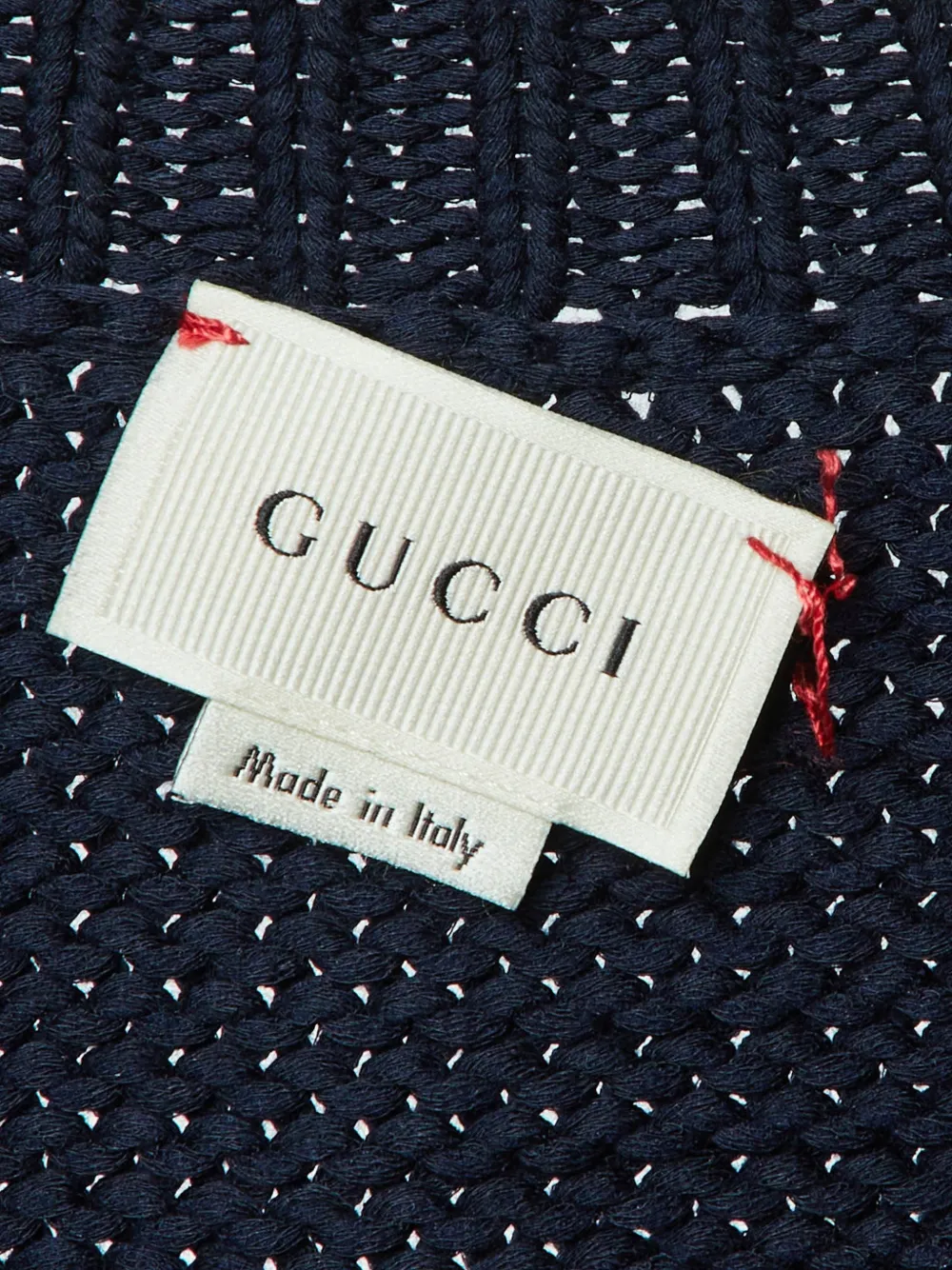 Gucci Pre-Owned embroidered knit cardigan Blauw
