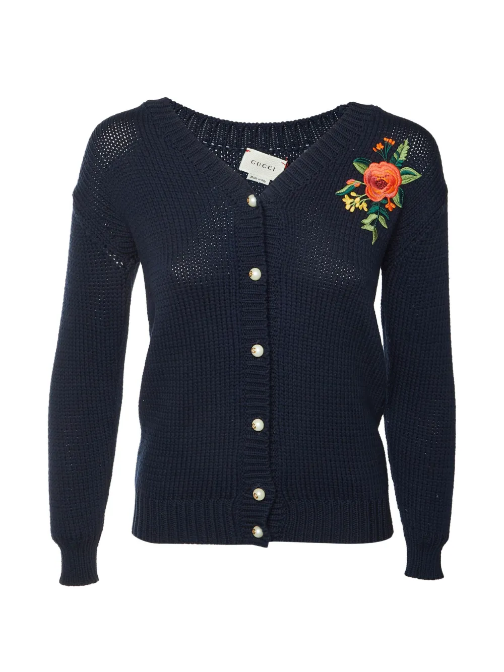 Gucci Pre-Owned Bestickter Cardigan - Blau