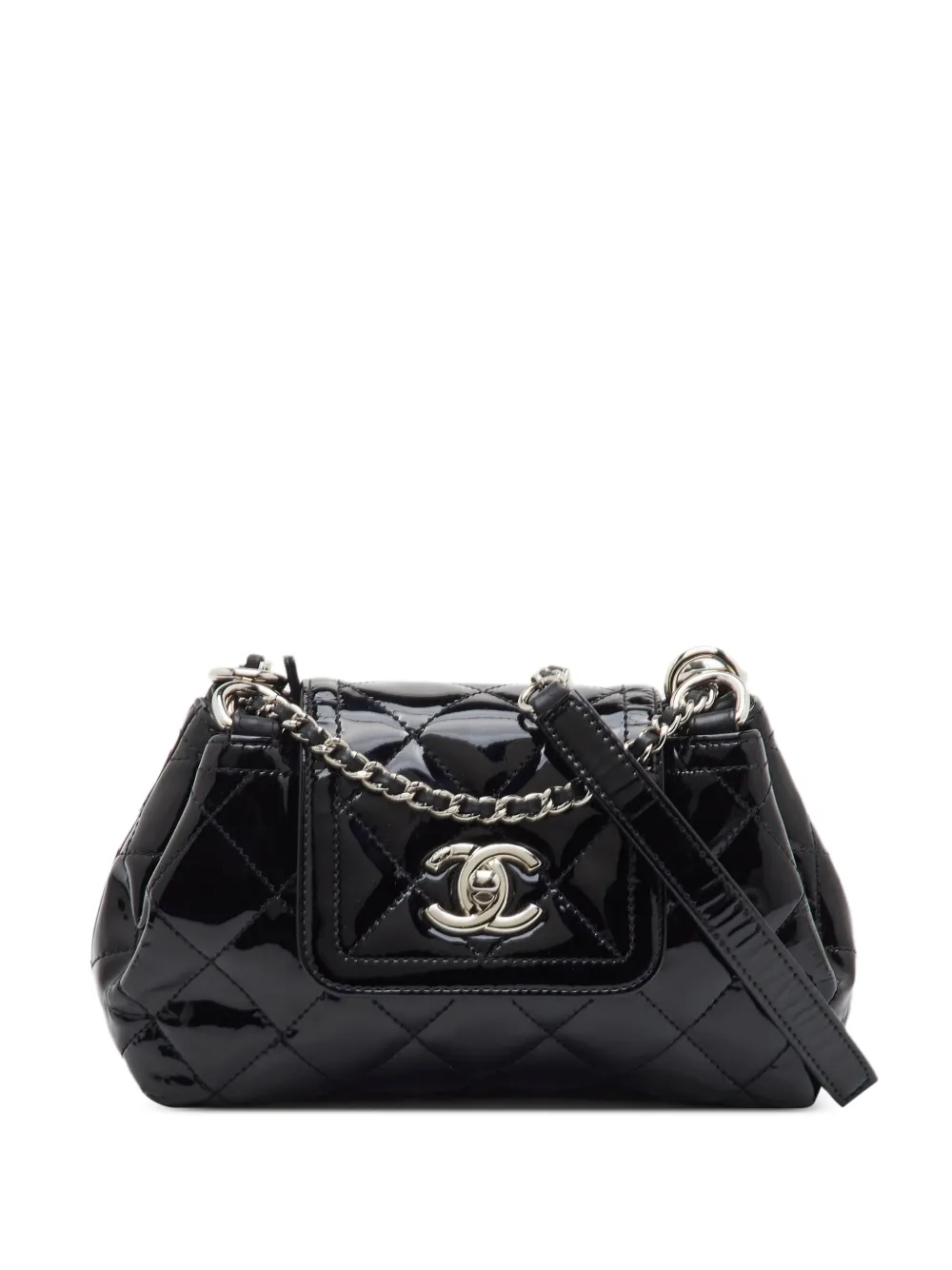 CHANEL Pre-Owned medium Coco Shine quilted patent leather shoulder bag - Nero