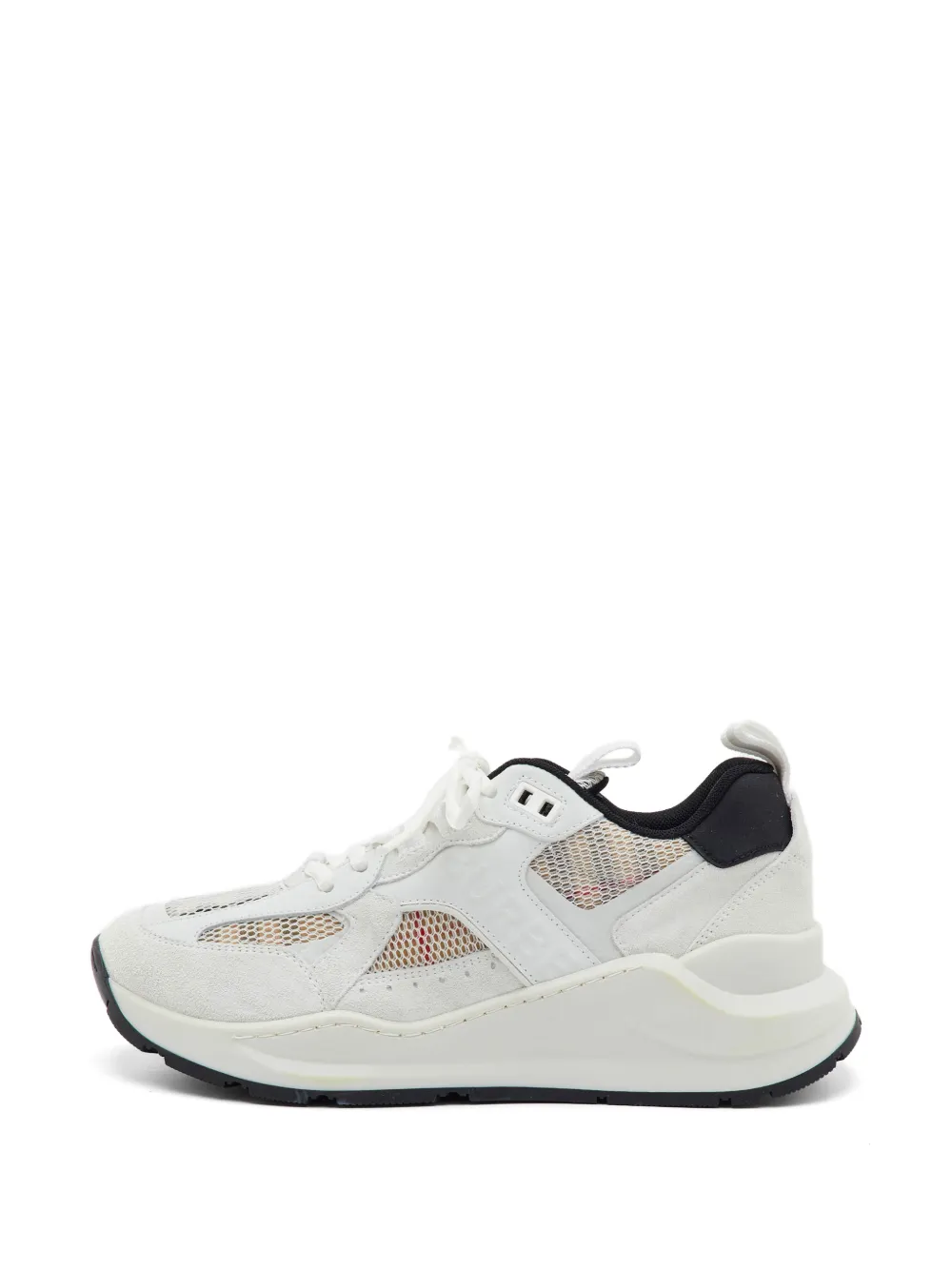 Burberry Pre-Owned low-top panelled sneakers - Bianco