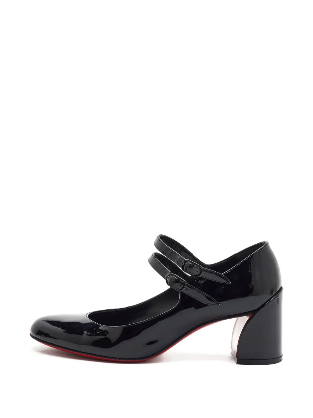 Christian Louboutin Pre-Owned Miss Jane Pumps aus Lackleder mit doppeltem Riemen - Schwarz