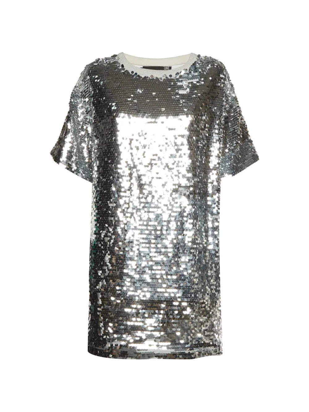 Love Moschino mesh sequin-embellished mini dress - Argento