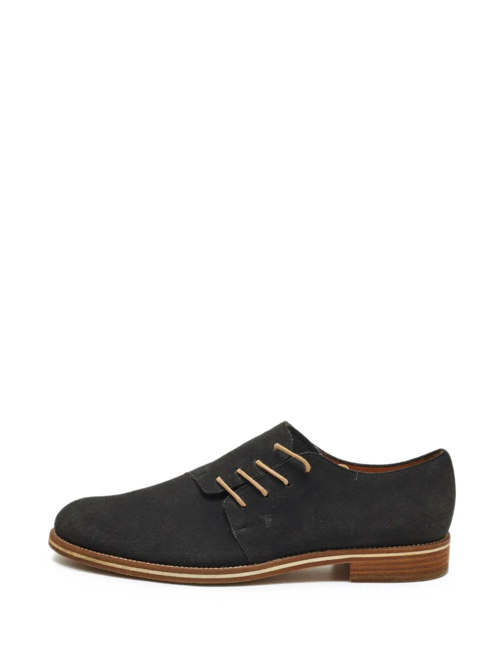 Tod's Vintage Derby-Schuhe aus Wildleder - Schwarz