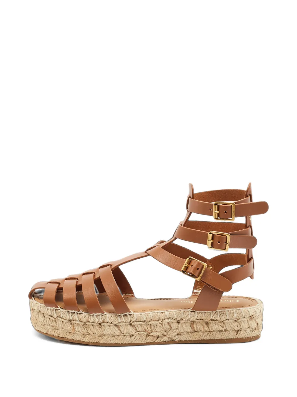 Christian Dior Pre-Owned sandales Dior Marine en cuir - Marron Christian Dior Pre-Owned sandales Dior Marine en cuir - Marron