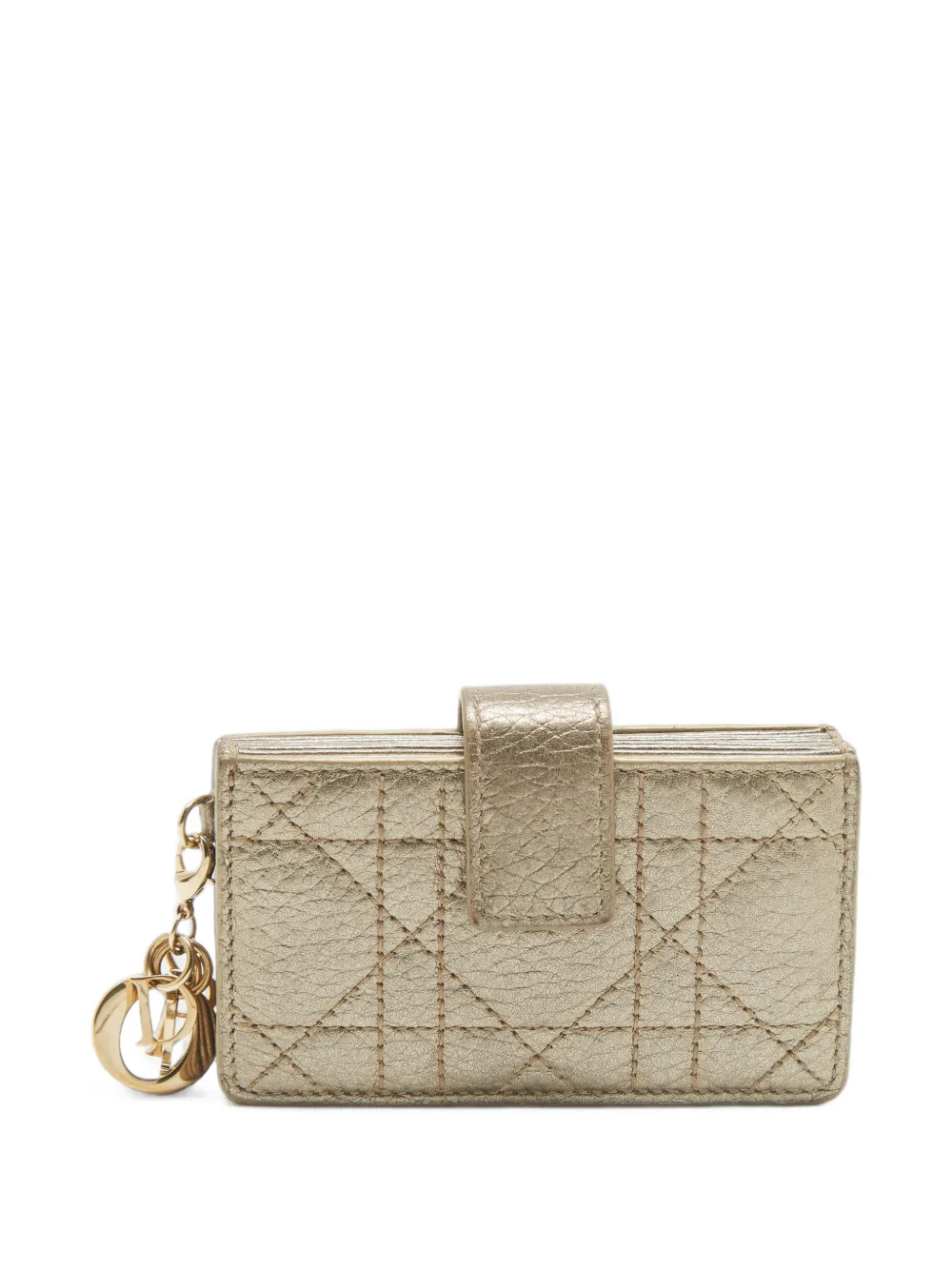 Christian Dior Pre-Owned 2017 Lady Dior Cannage Kartenetui - Gold