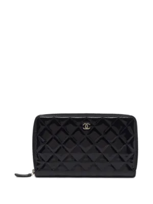 CHANEL Pre-Owned L Yen マトラッセ 二つ折り財布 | ブラック