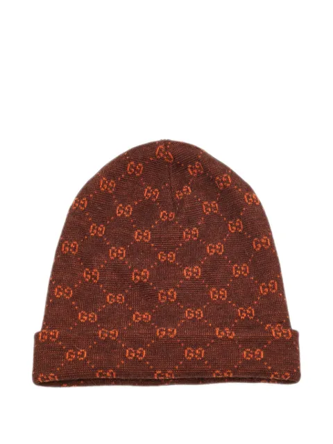Gucci Pre-Owned GG jacquard beanie hat