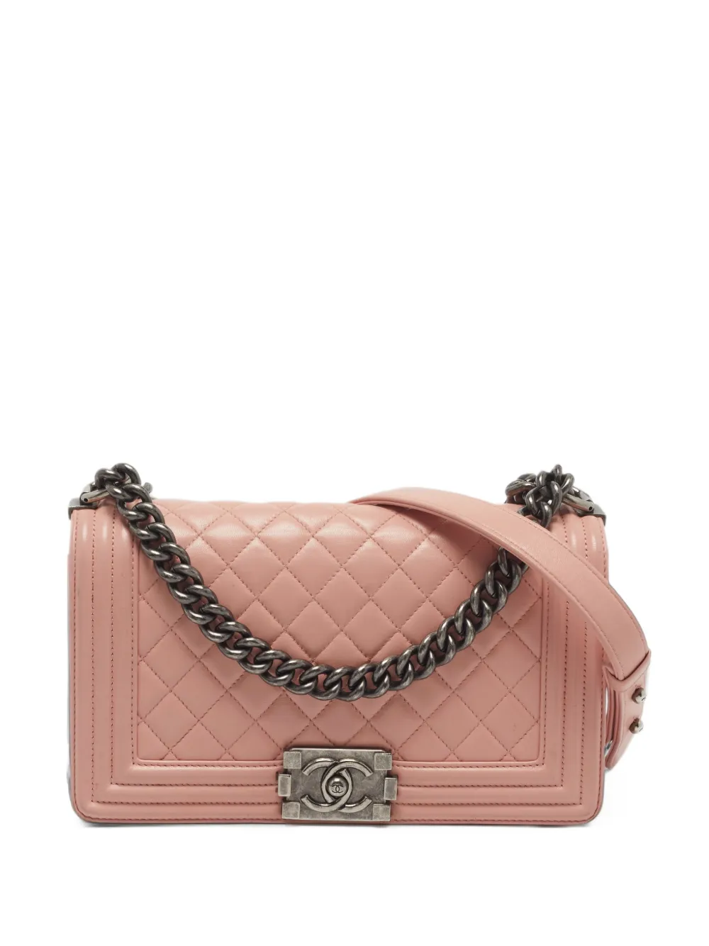 CHANEL Pre-Owned 2014-2015 medium Boy quilted shoulder bag - Rosa