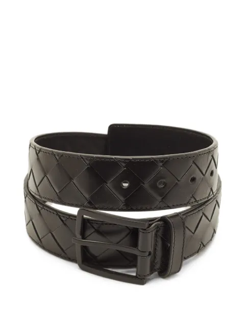 Bottega Veneta Pre-Owned Intrecciato-leather buckle belt