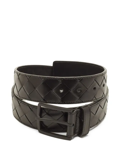 Bottega Veneta Pre-Owned Intrecciato-leather buckle belt