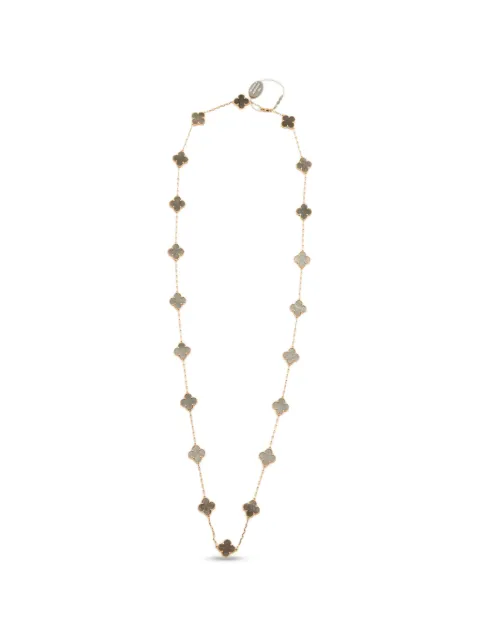 Van Cleef & Arpels Pre-Owned Vintage Alhambra 20-motif obsidian necklace