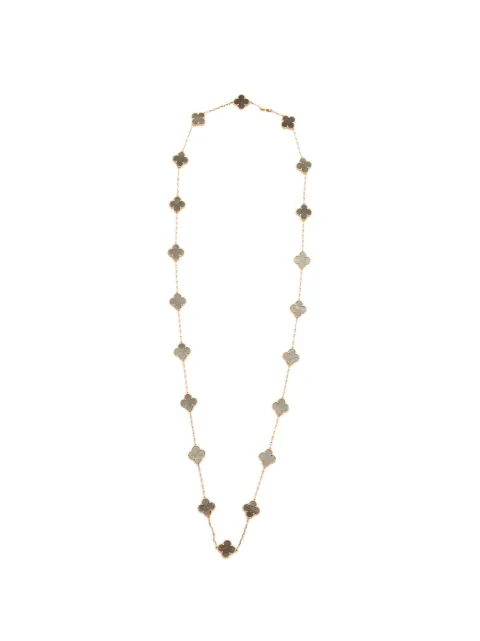 Van Cleef & Arpels Pre-Owned Vintage Alhambra 20-motif obsidian necklace