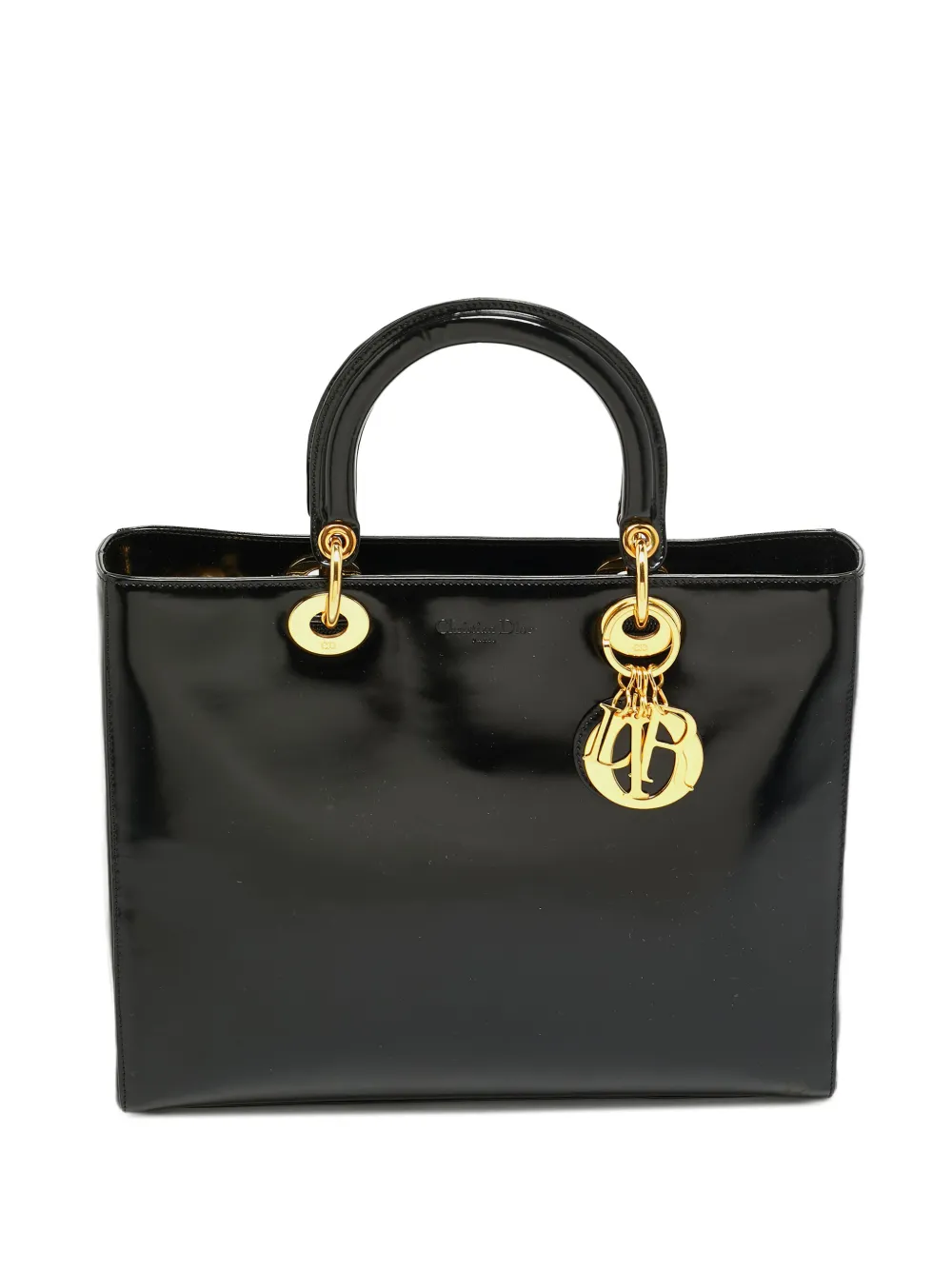 Christian Dior Pre-Owned sac à main Lady Dior en cuir - Noir Christian Dior Pre-Owned sac à main Lady Dior en cuir - Noir