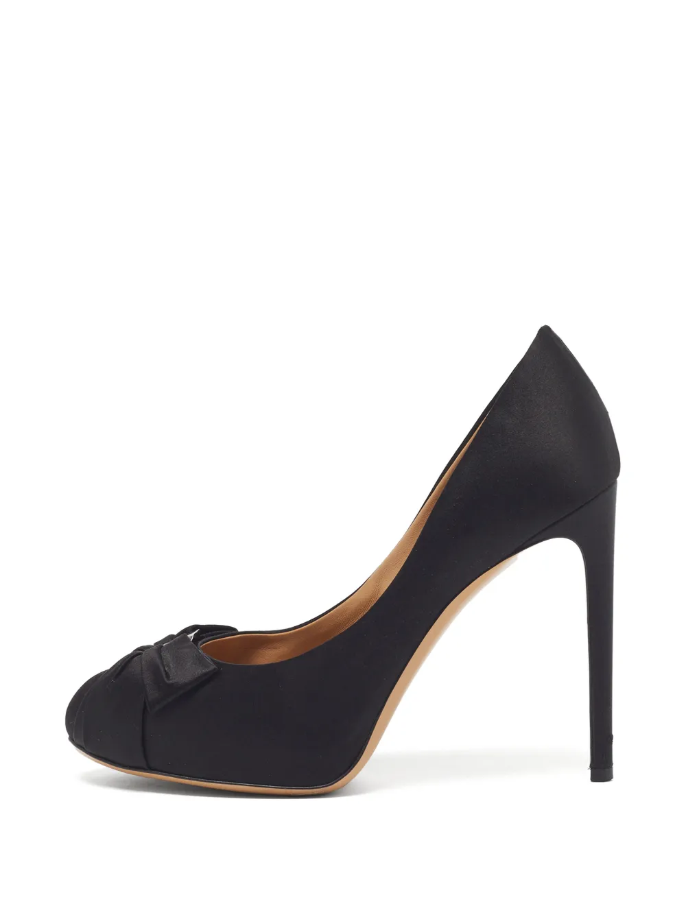 Ferragamo Pre-Owned Pianka bow platform pumps - Nero