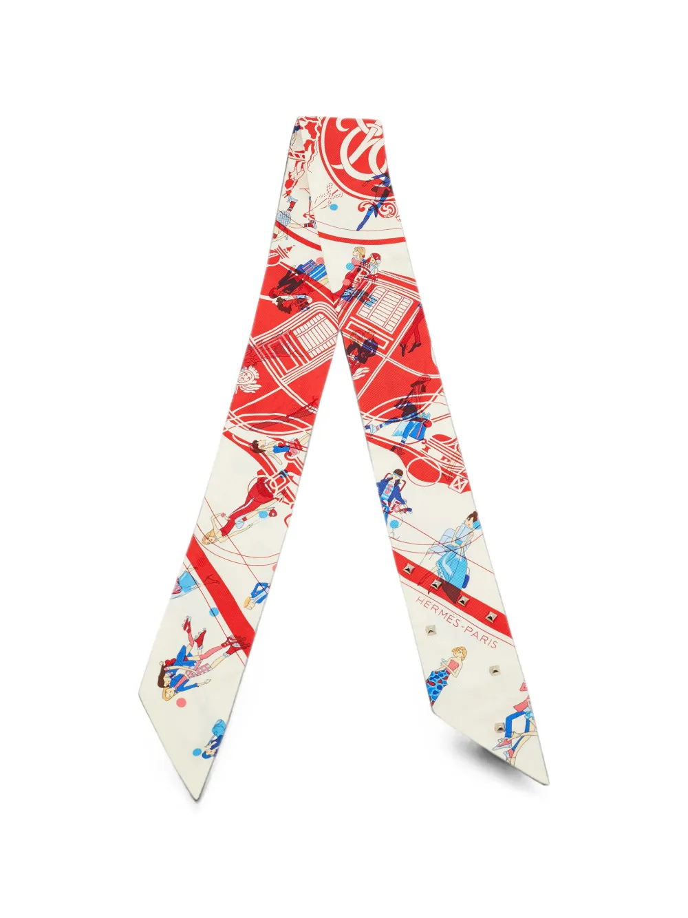 Hermès Pre-Owned Ex-Libris Les Parisiennes twilly scarf - Toni neutri