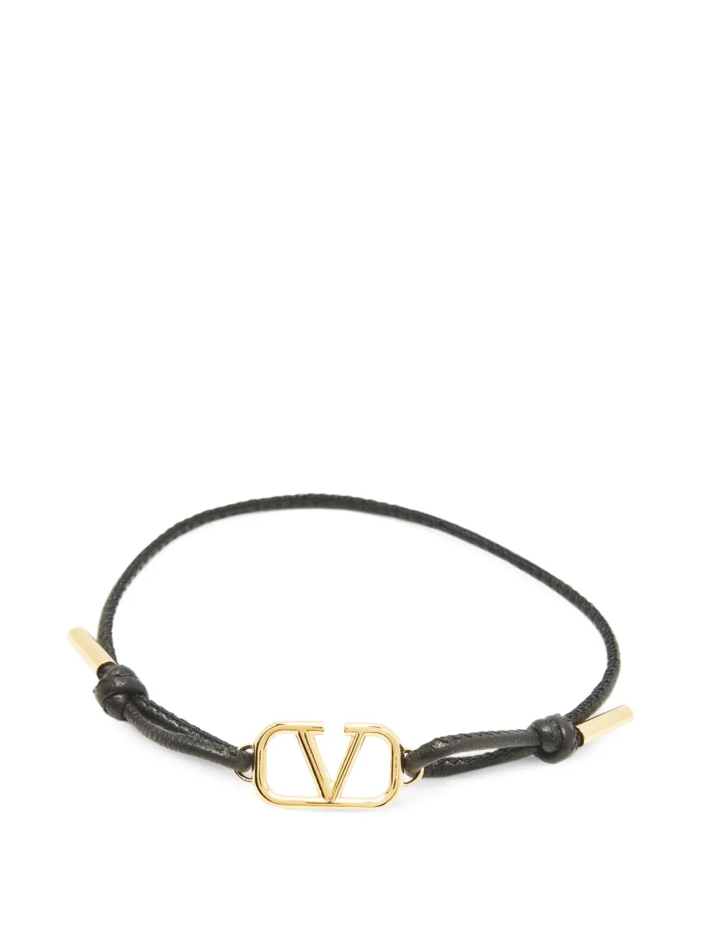Valentino Garavani Pre-Owned VLogo leather bracelet - Nero