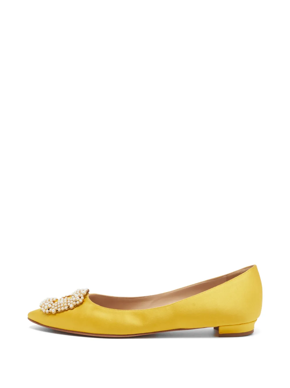 Manolo Blahnik ballerines Hangisi - Jaune Manolo Blahnik ballerines Hangisi - Jaune