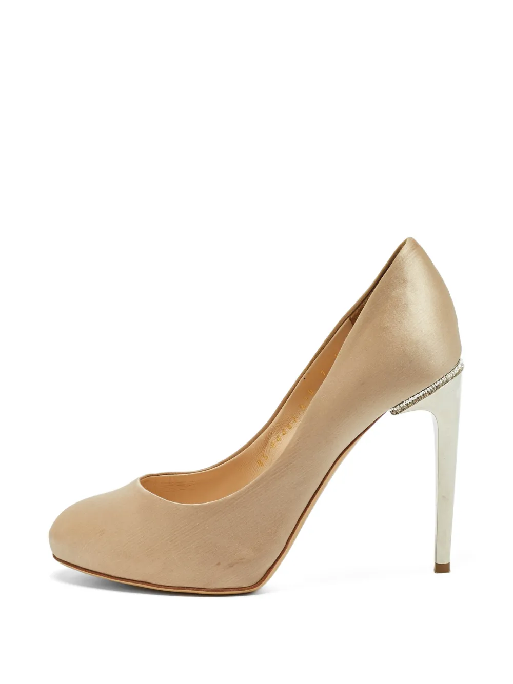 Ferragamo Pre-Owned crystal-embellished platform pumps - Toni neutri