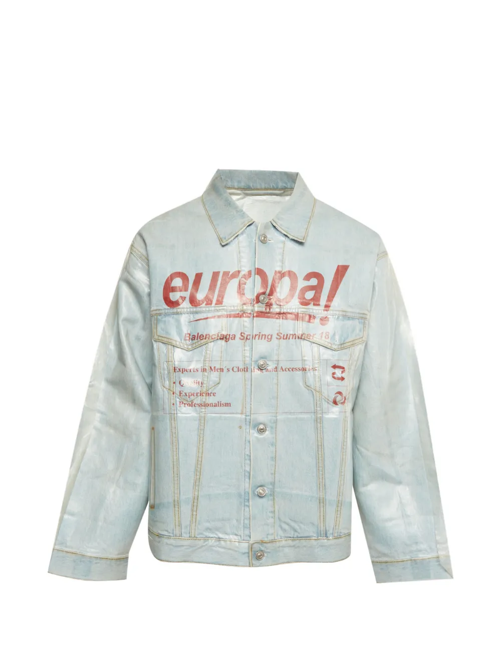 Balenciaga Pre-Owned oversized denim jacket - Blu