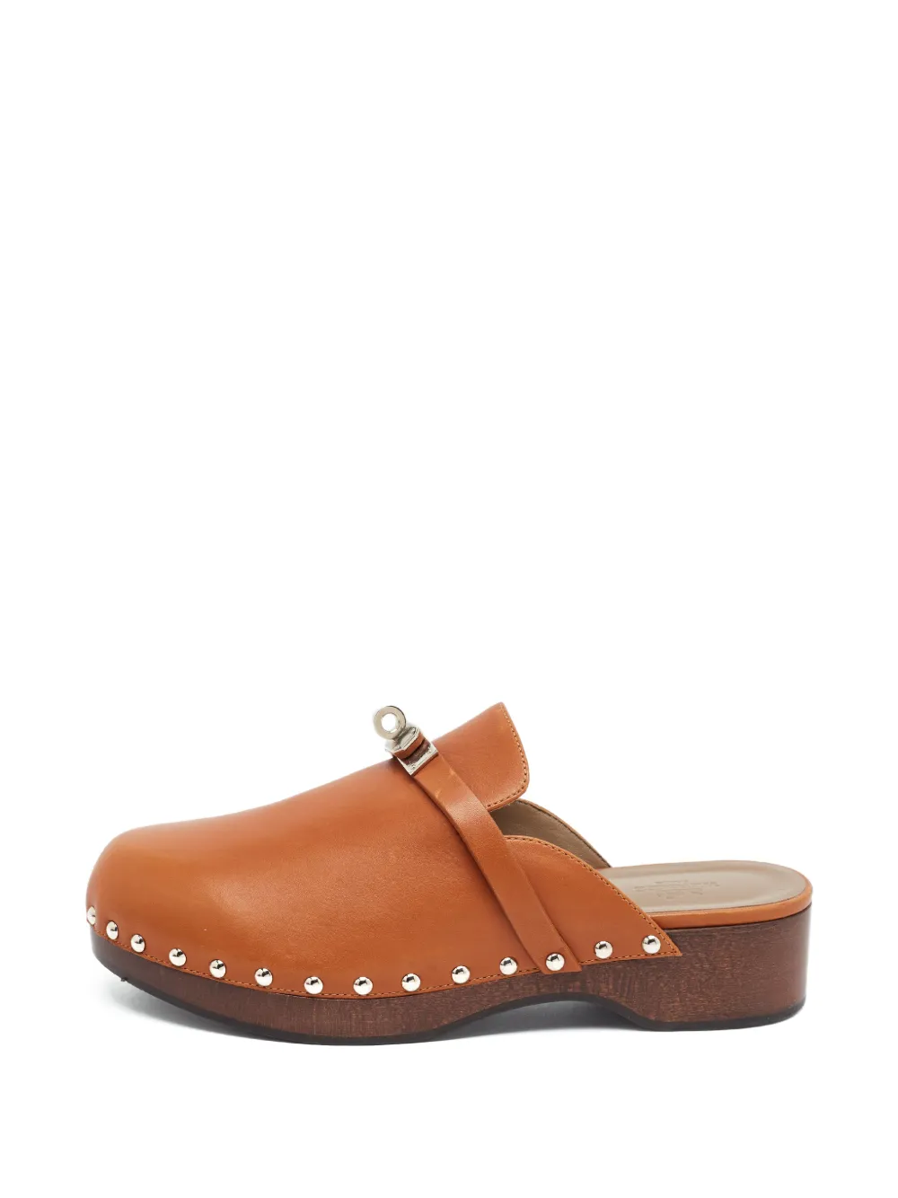 Hermès Pre-Owned Carlotta leather mules - Marrone