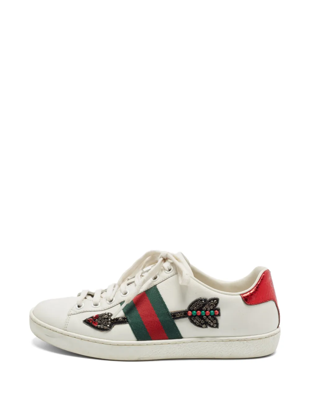 Gucci Pre-Owned Ace Web Sneakers - Weiß