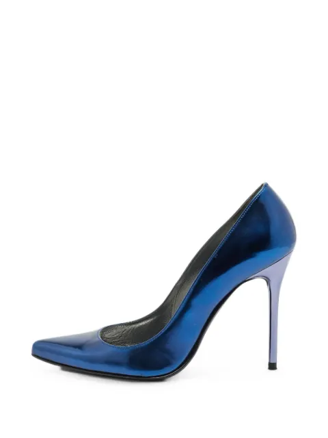 Stuart Weitzman pointed-toe patent leather pumps