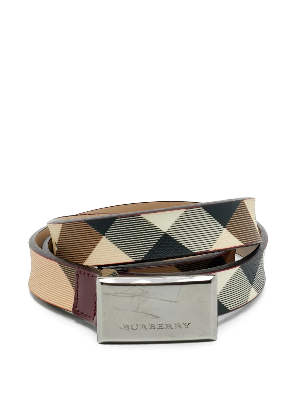Burberry Pre-Owned Gürtel mit Nova Check - Nude
