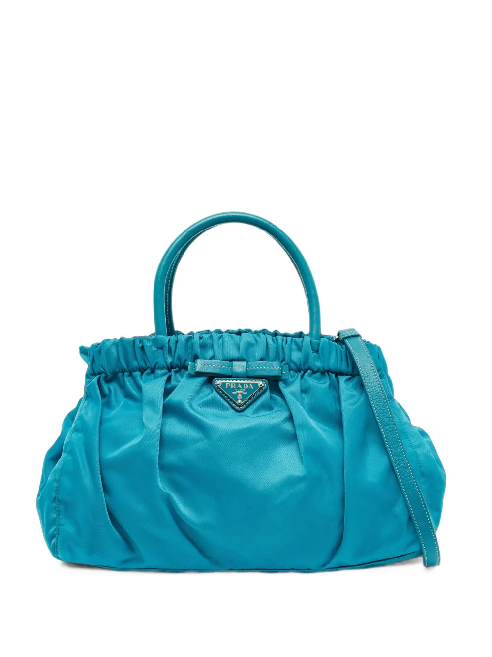 Prada Pre-Owned Bow Gaufre tote bag - Blu