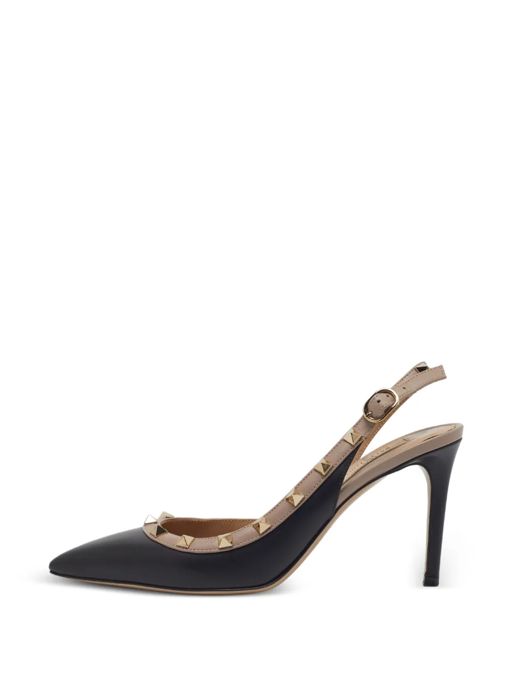 Valentino Garavani Pre-Owned Rockstud leather slingback pumps - Nero