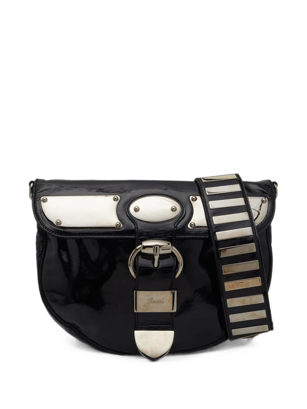 Gucci Pre-Owned Romy buckle shoulder bag - Black