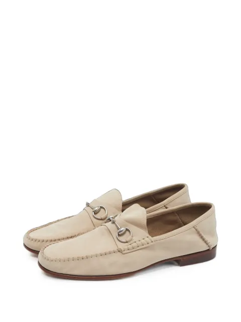 Gucci Pre-Owned Horsebit nubuck loafers