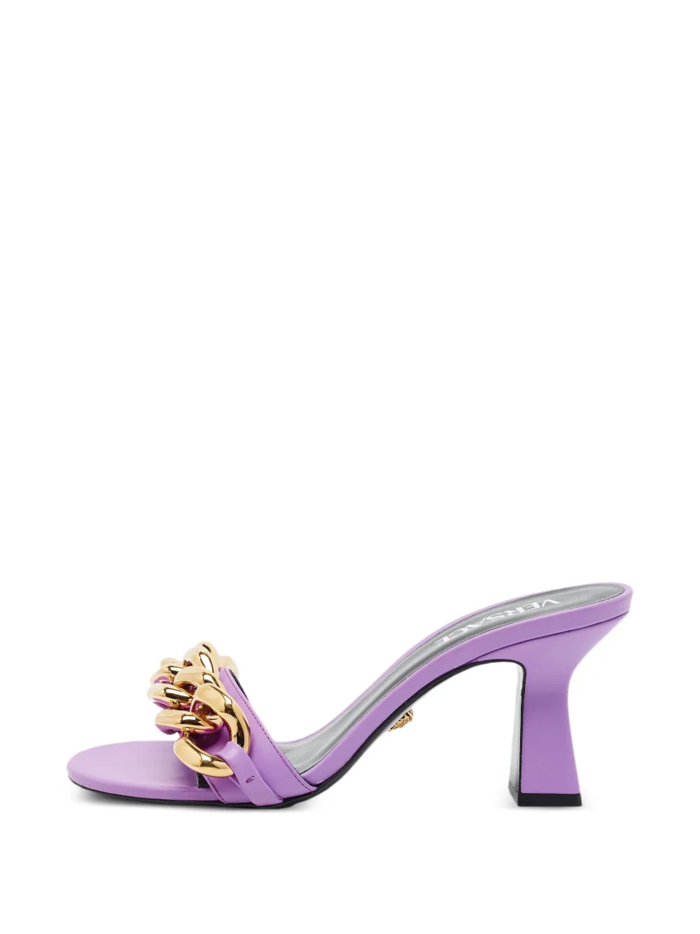 Versace Pre-Owned sandales Medusa à détail de chaîne - Violet Versace Pre-Owned sandales Medusa à détail de chaîne - Violet