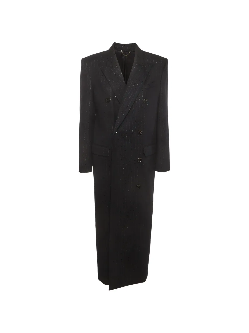 Magda Butrym 2020 striped single-breasted coat - Nero