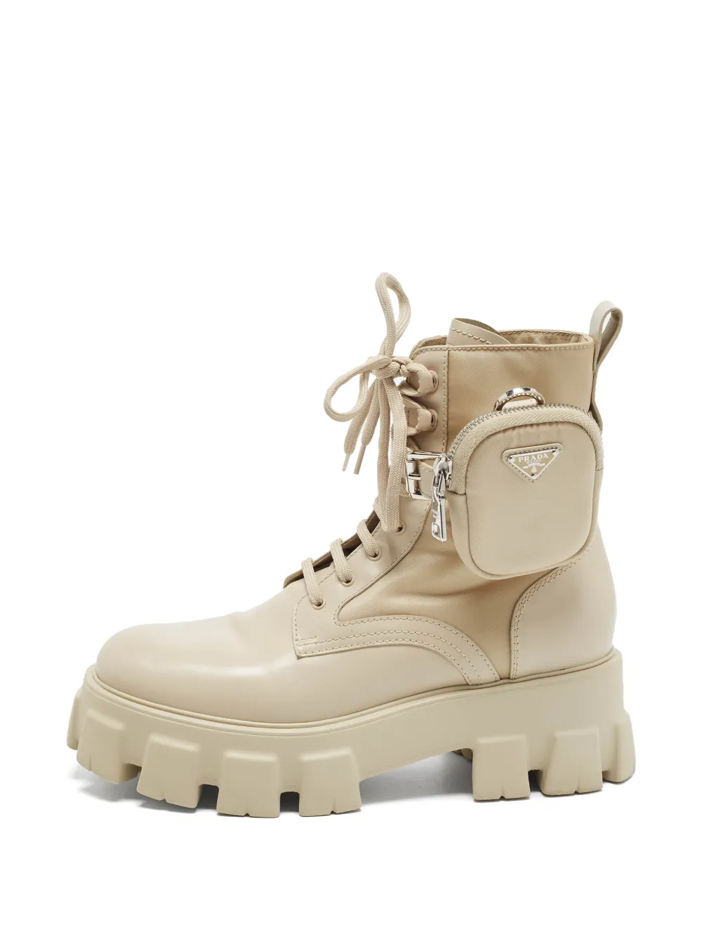 Prada Pre-Owned Monolith combat boots - Toni neutri