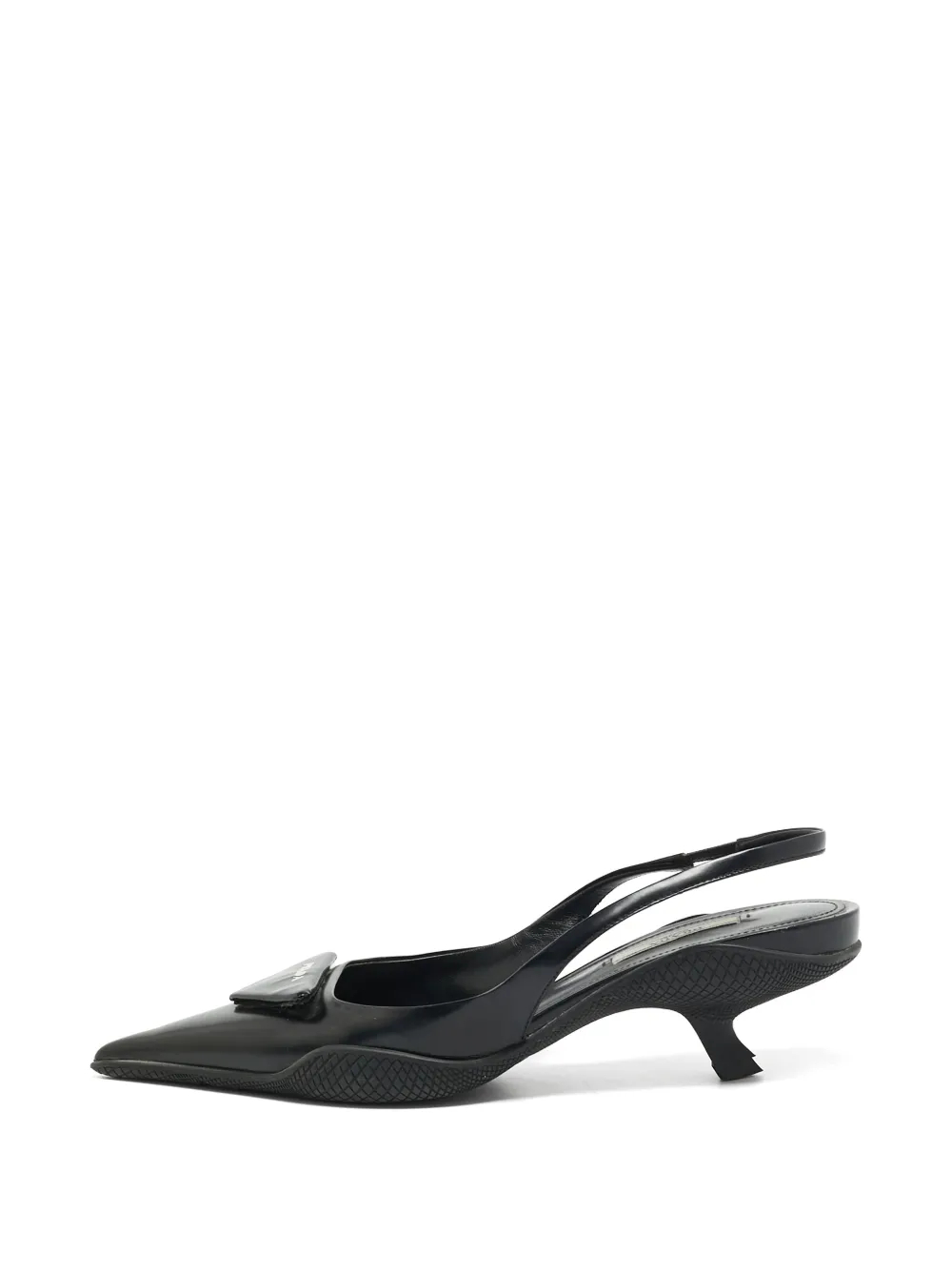 Prada Pre-Owned Triangle slingback pumps - Nero