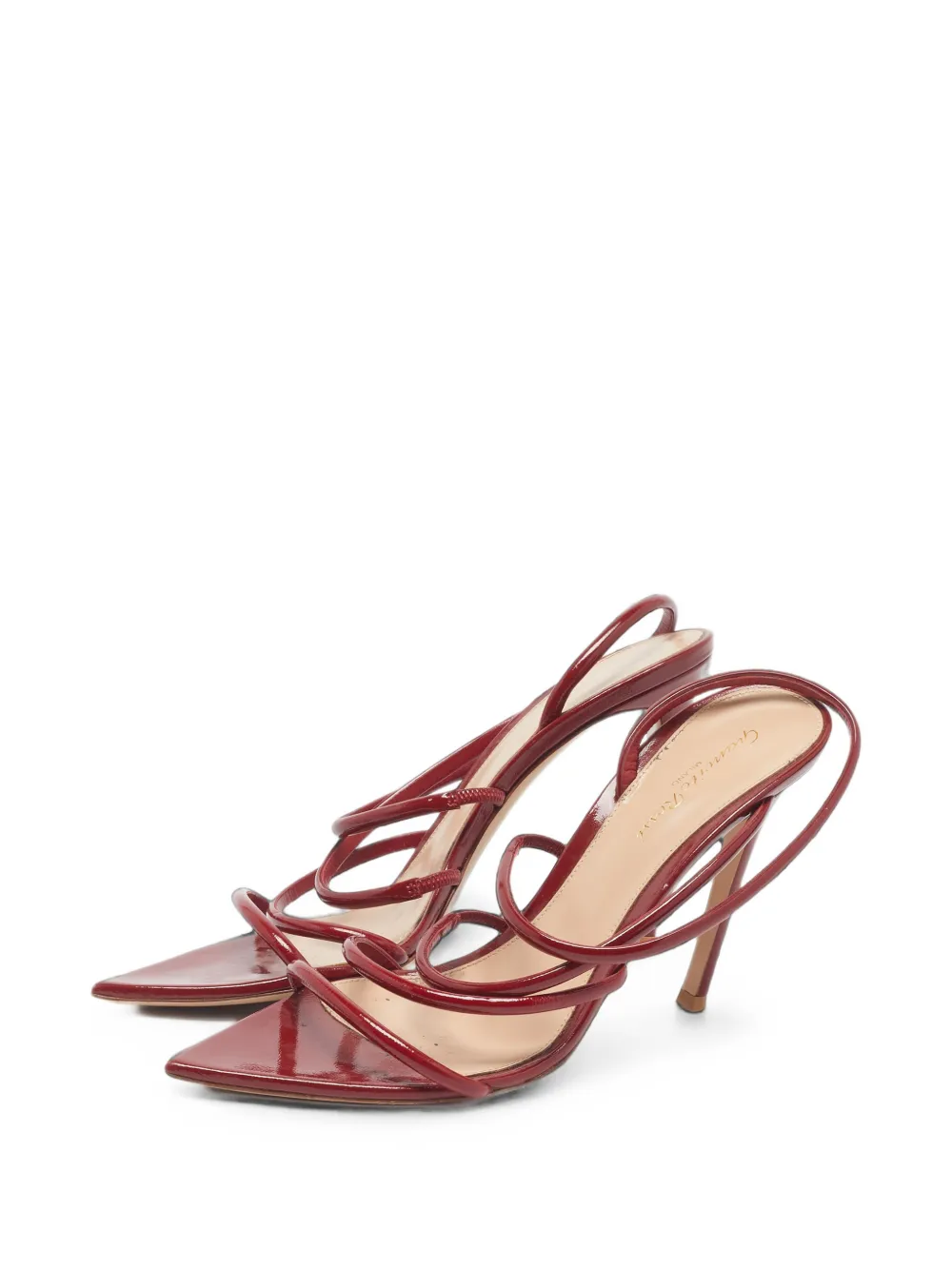 Gianvito Rossi Ettie 105 patent leather sandals - Rosso
