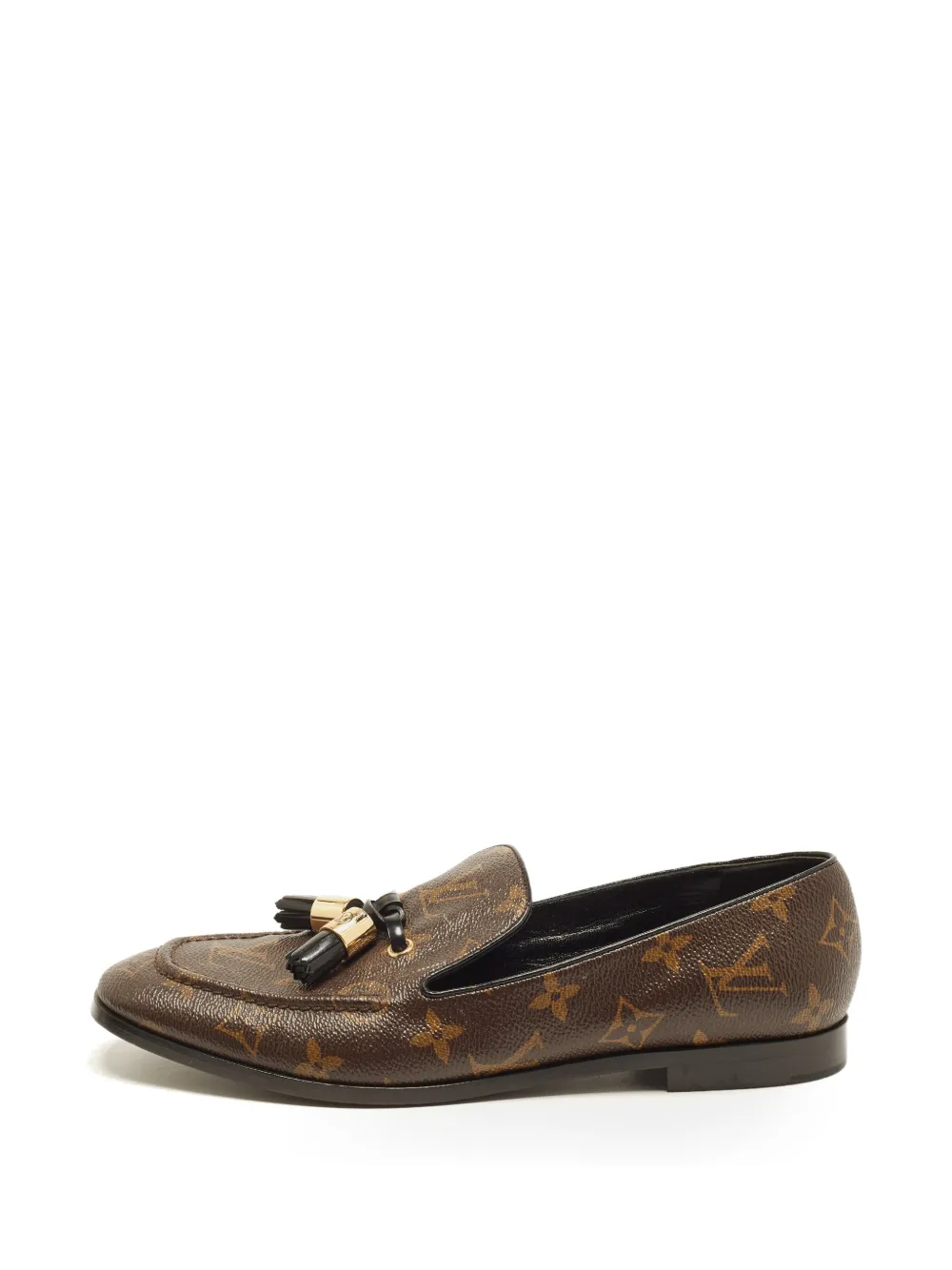 Louis Vuitton Pre-Owned mocassins Society à motif monogrammé - Marron Louis Vuitton Pre-Owned mocassins Society à motif monogrammé - Marron
