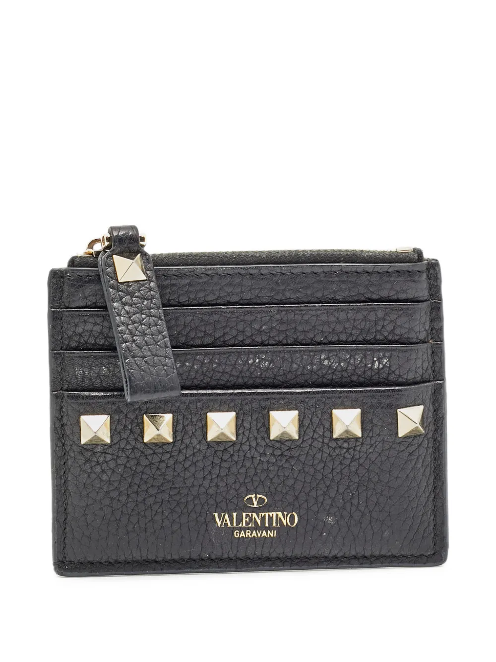 Valentino Garavani Pre-Owned Rockstud card holder - Nero