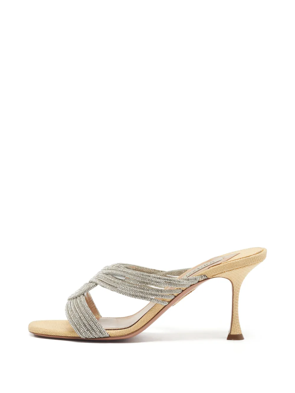 Aquazzura Gatsby crystal-embellished sandals - Argento