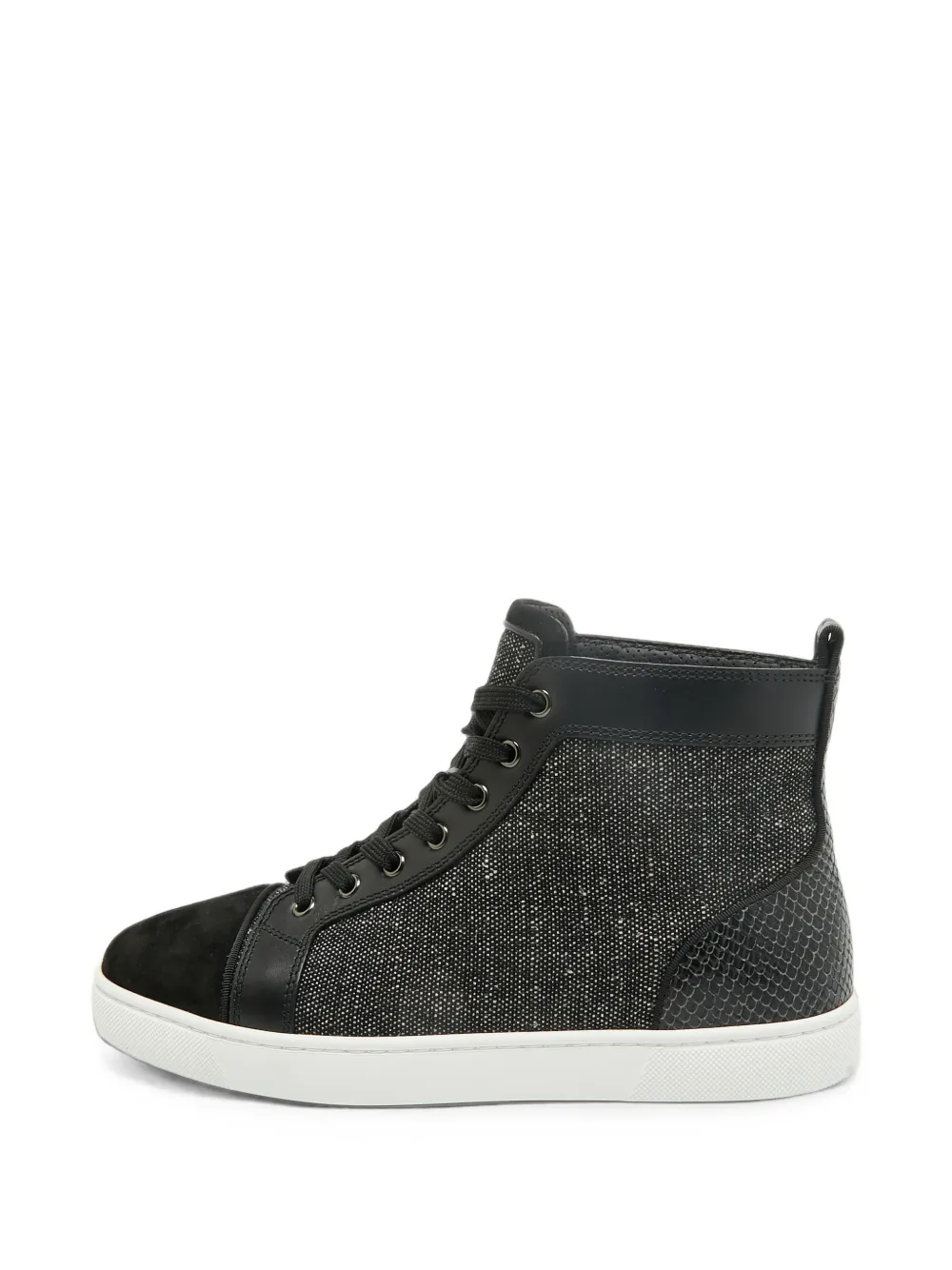 Christian Louboutin Pre-Owned Louis Orlato Sneakers mit Python-Prägung - Schwarz