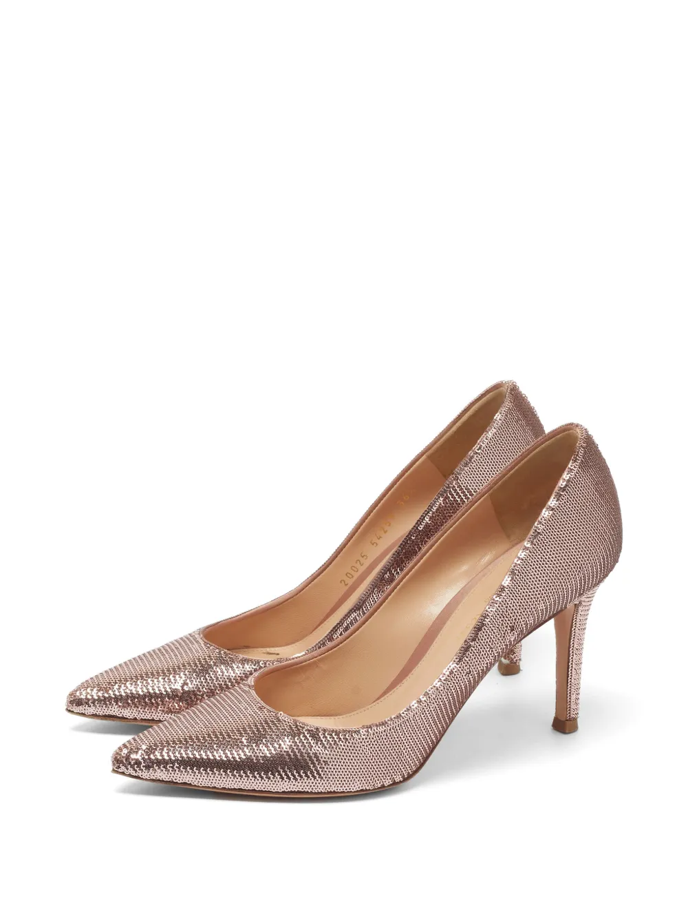 Gianvito Rossi sequin-embellished pointed-toe pumps - Toni neutri