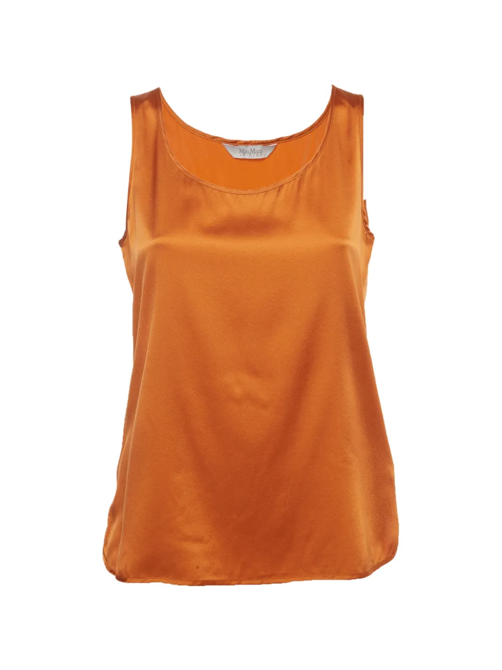 Max Mara Leisure satin tank top - Arancione