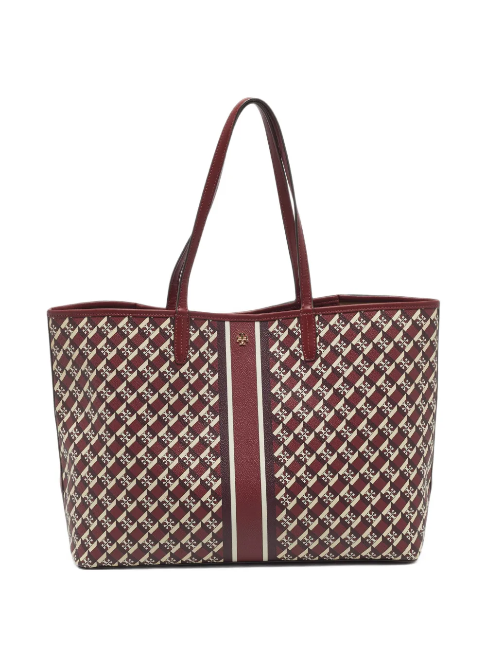 Tory Burch Geo Logo canvas tote bag - Rosso